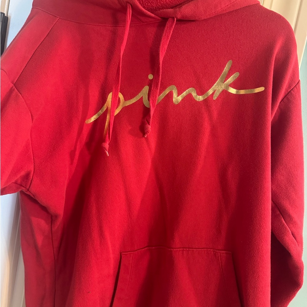 PINK Victoria's Secret Vibrant Red Hoodie